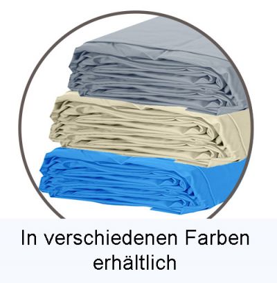 Ersatzhüllen 0,8 mm, Ovalbecken, Tiefe 135 cm verschiedene Farben