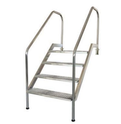 DIN Einbautreppe aus Edelstahl 5 Stufen