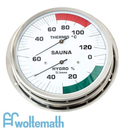 Sauna-Hygrothermometer mit Flansch