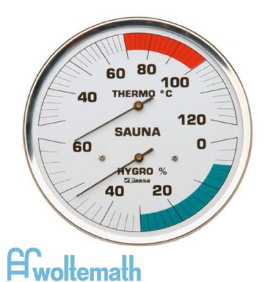 Sauna-Hygrothermometer Ø160 mm