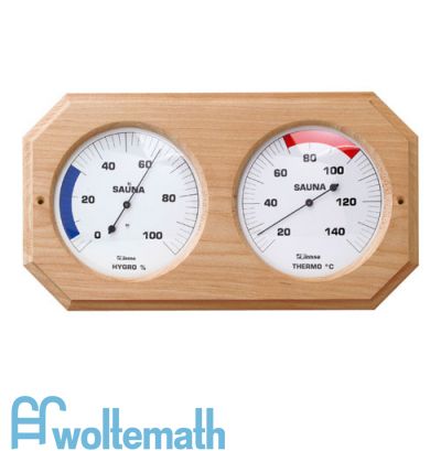 XL-Hygrotherm in Holz, 2x160 mm Skala