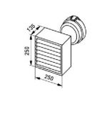 Sauna-Wandleuchte Quadro bis 125°